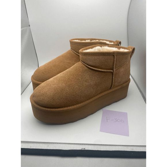 CUSHIONAIRE Women's COZY Genuine Suede pull on platform boot, Chestnut 9.5 - Picture 6 of 6